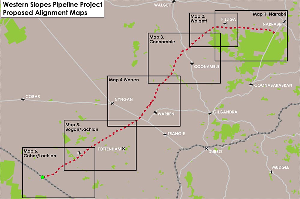 Western Slopes Pipeline Project - Proposed alignment maps